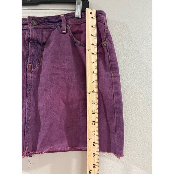 Ralph Lauren Polo Skirt Jeans RL 1967 Vintage Purple Cotton Denin Mini Skirt - Picture 5 of 7